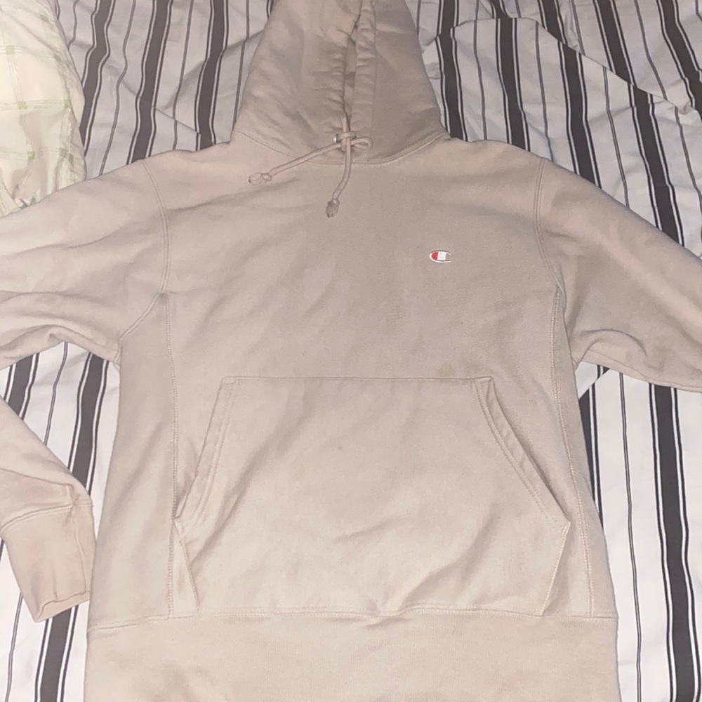 CHAMPION HOODIE SIZE SMALL BEIGE